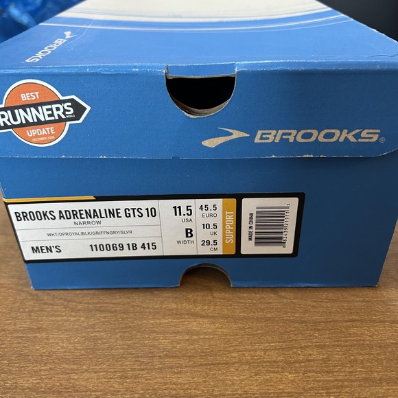 Brooks Adrenaline GTS 10 Shoes Mens Size 11.5 B White Running